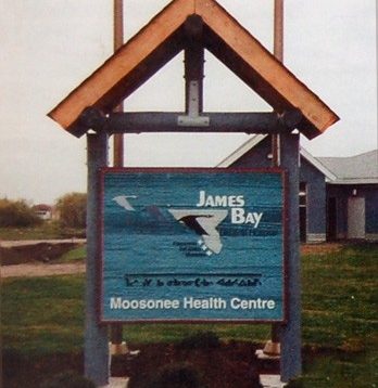 James Bay wooden sign
