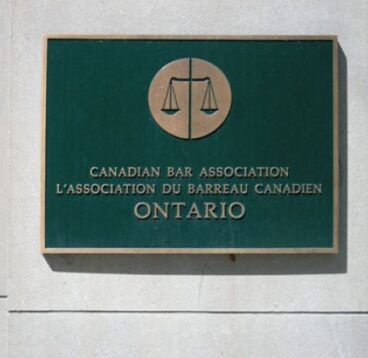 Canadian Bar Association metal plaque