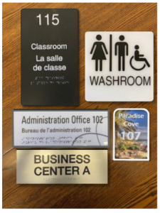 Braille & Accesssibility Signage