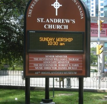 St Andrew's Church LED sign