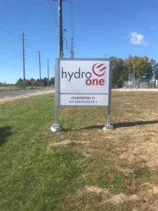 Hydro One Leamington Sign
