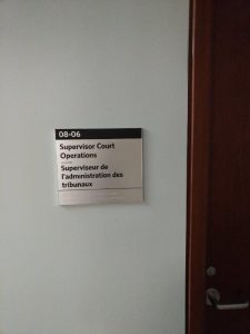 Interior Office Braille Signs