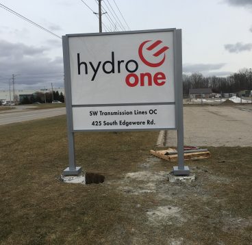 Hydro One Pylon Sign