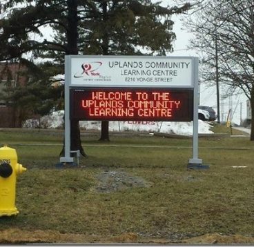 Uplands community learing centre LED sign