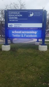 School Sign with colour display