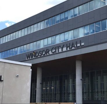 Windsor city hall exterior letters