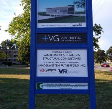 VG Architects wood sign