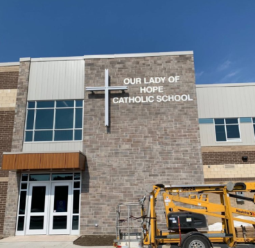 School Cross Wall Hanging