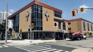 Outdoor church cross