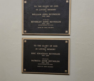 Memorial Plaques for Church