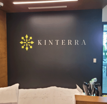 Reception letters signage