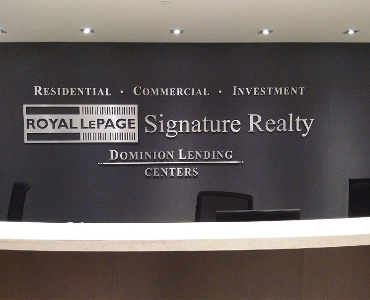 Office reception sign